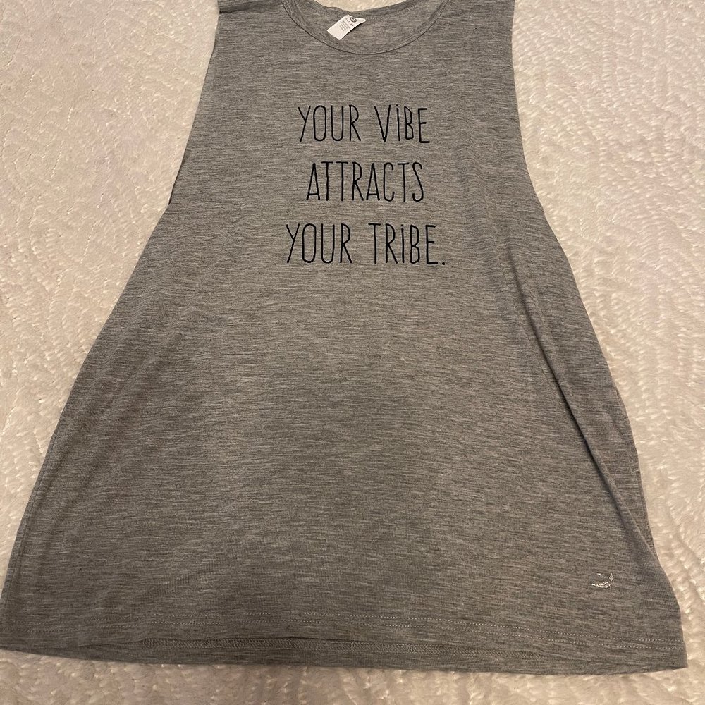 Glyder Yoga Tank Top: Your Vibe Attracts Your Tribe: Size M, NWOT